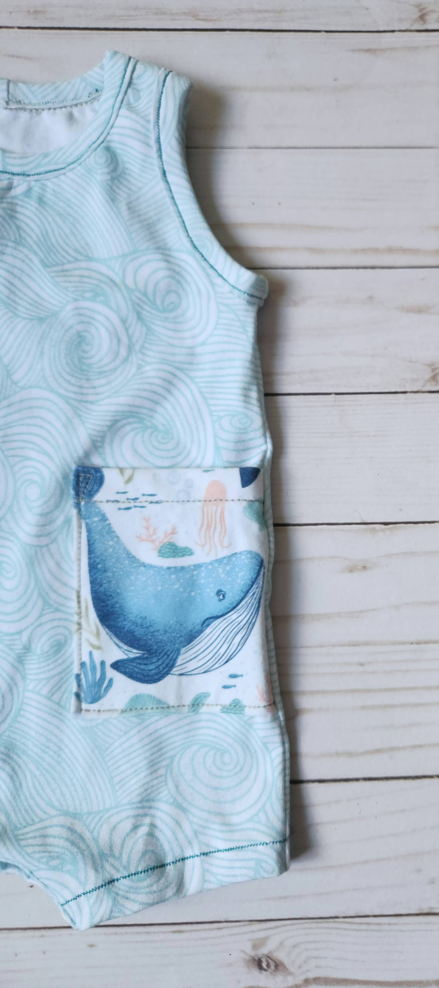 Tank whale romper