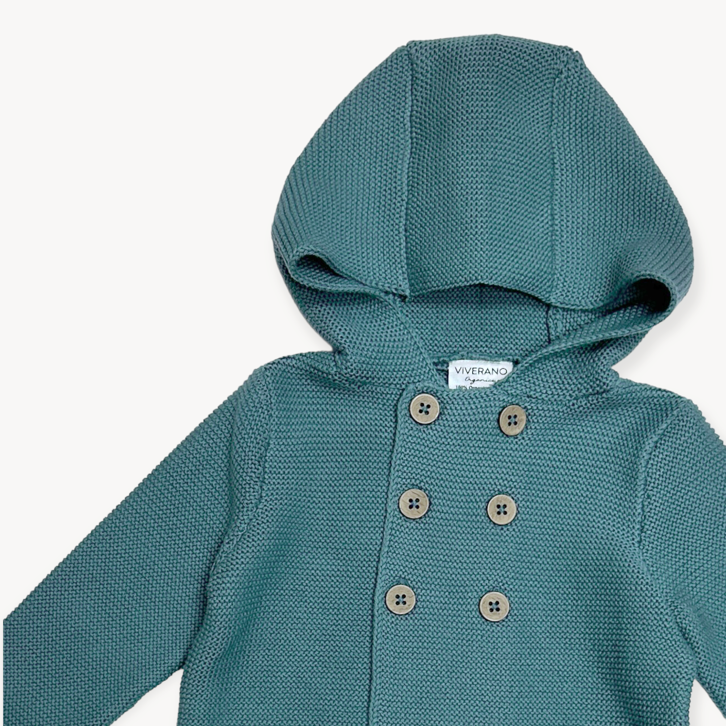 Hooded Double Button Baby Coat Jacket (Organic)