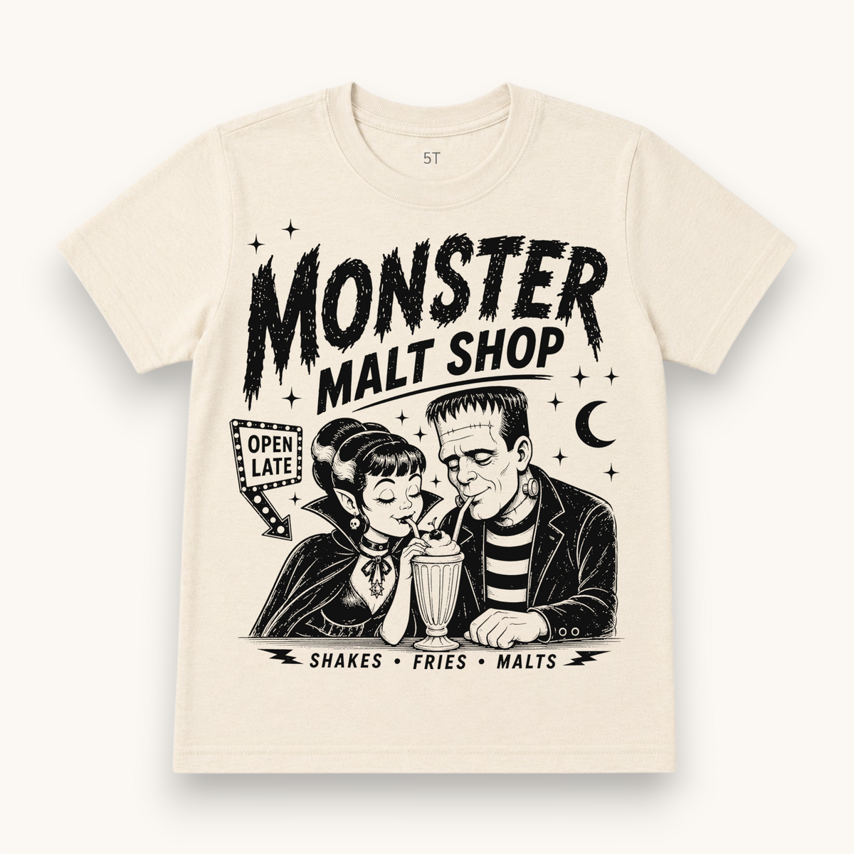 Monster Malt Shop Halloween Cotton Tee
