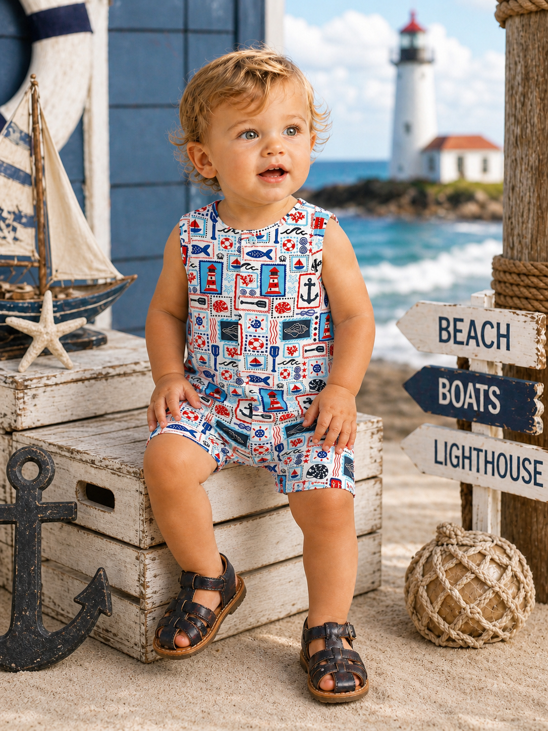 Shortie, Seaside Stamps