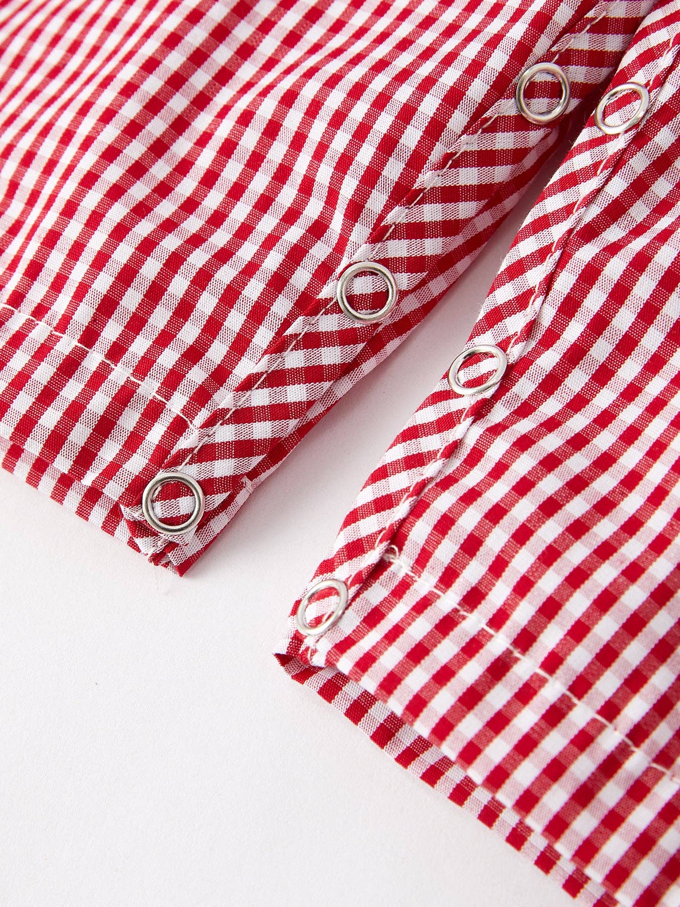 Baseball Baby Boys Smocked Embroidered Plaid Romper