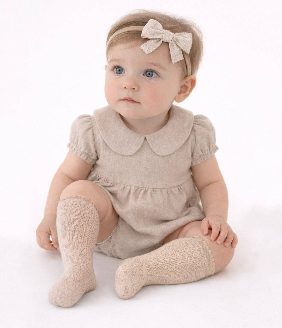 Allie Bubble Romper: Vintage pink