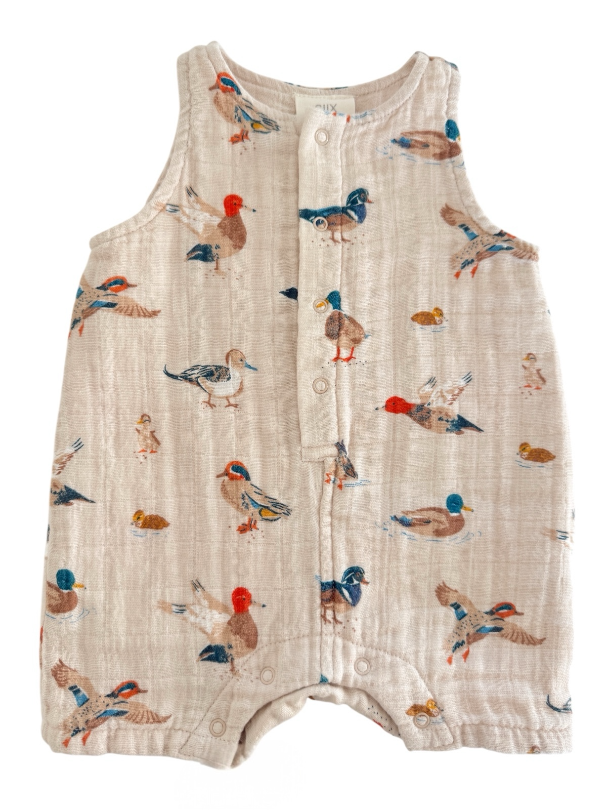 Ducks Muslin Shortie Romper