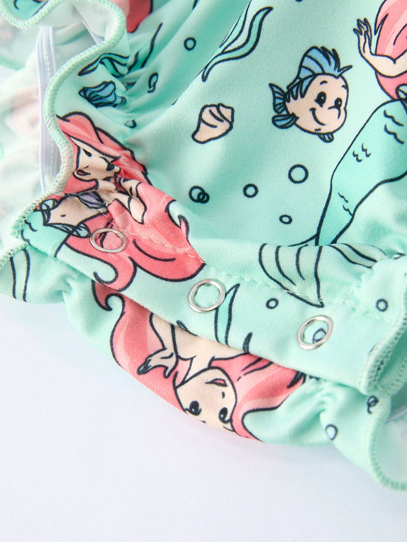 Summer Ocean Girls Bow Ruffle Romper