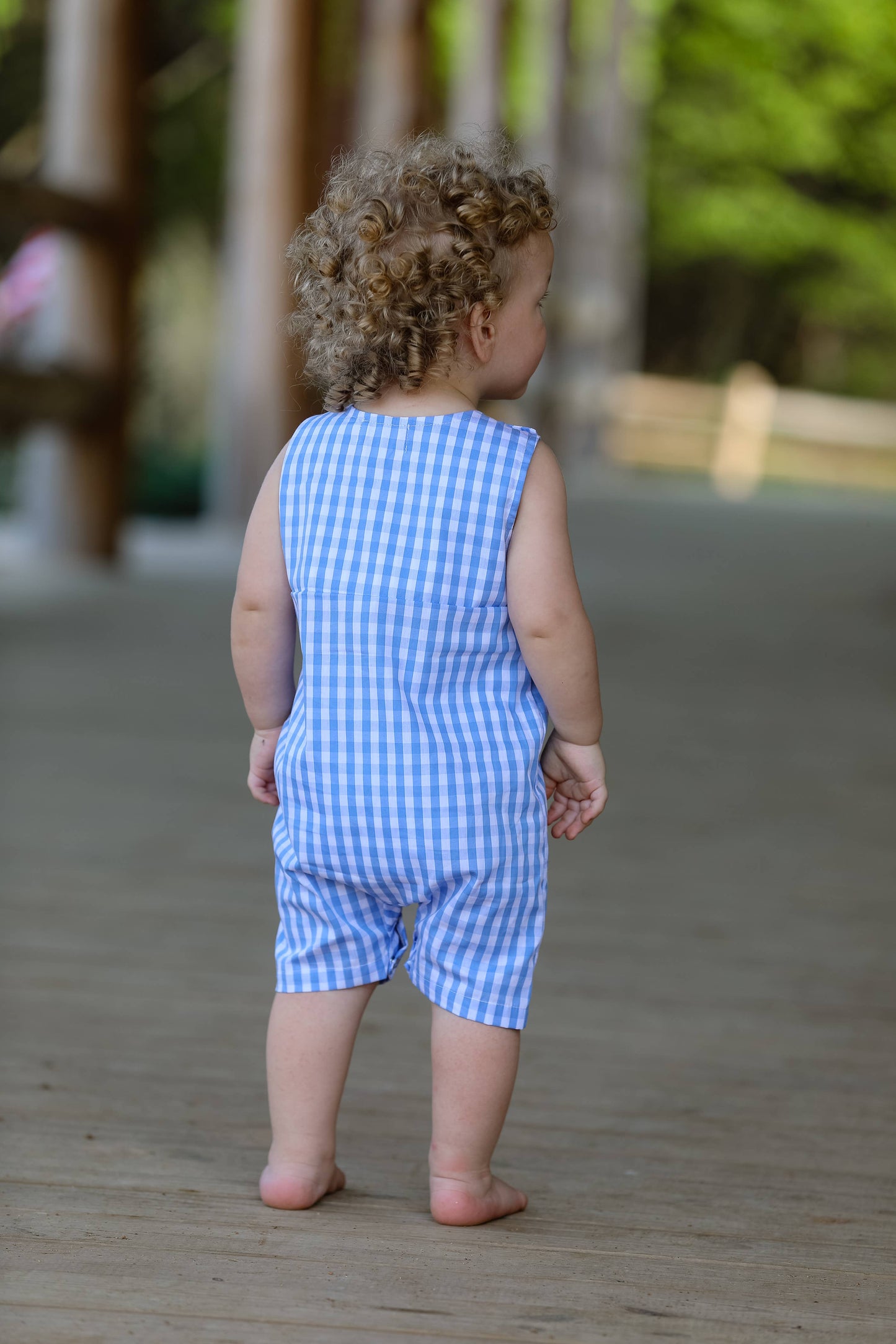 4th of july Flag Embroidery Smocked Boys Romper