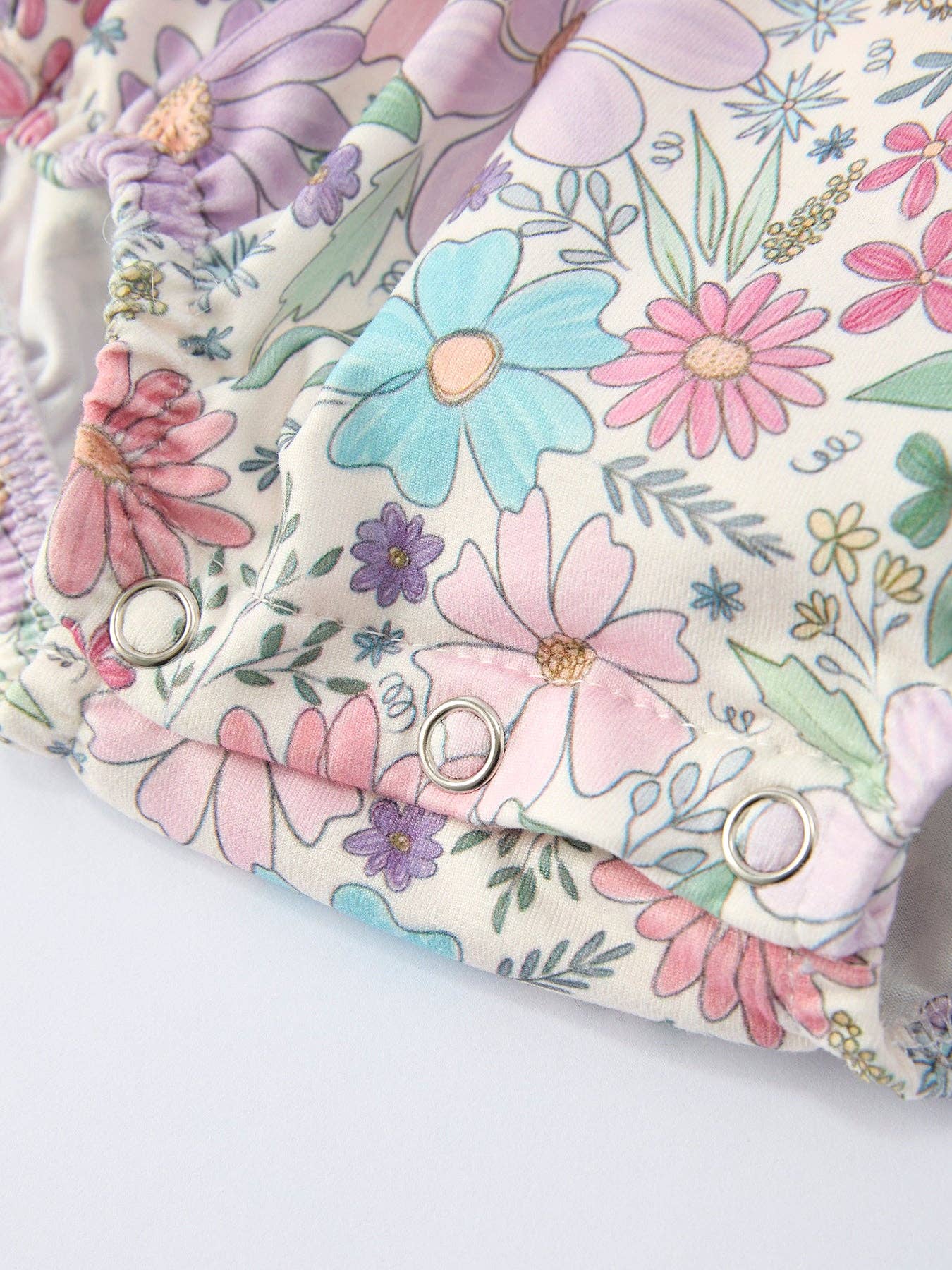 Pink Floral Baby Girls Romper