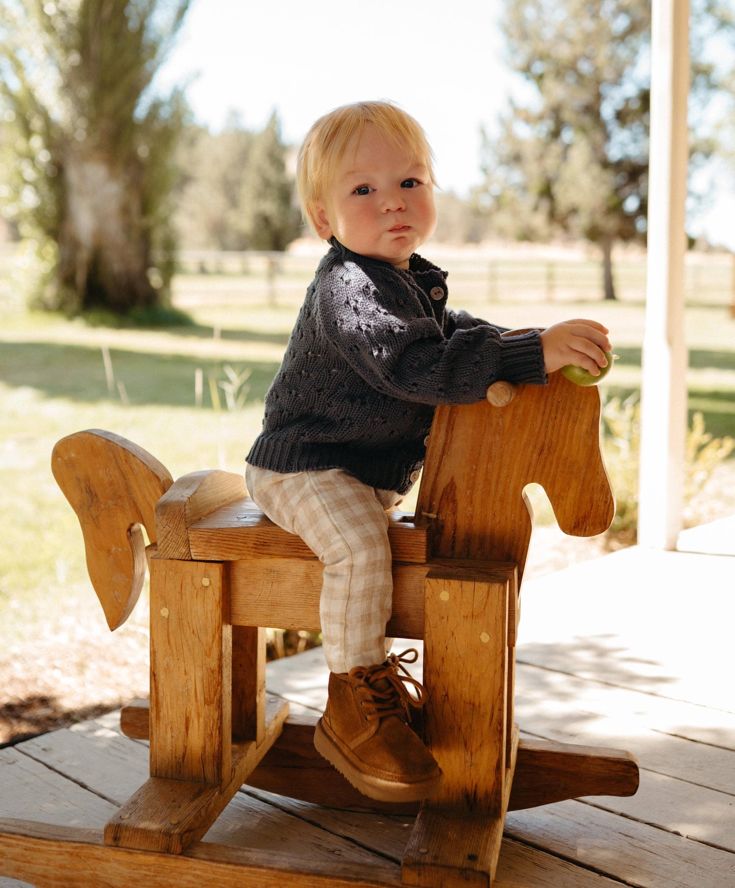 Sami ll Linen Jumper: Oat-gingham