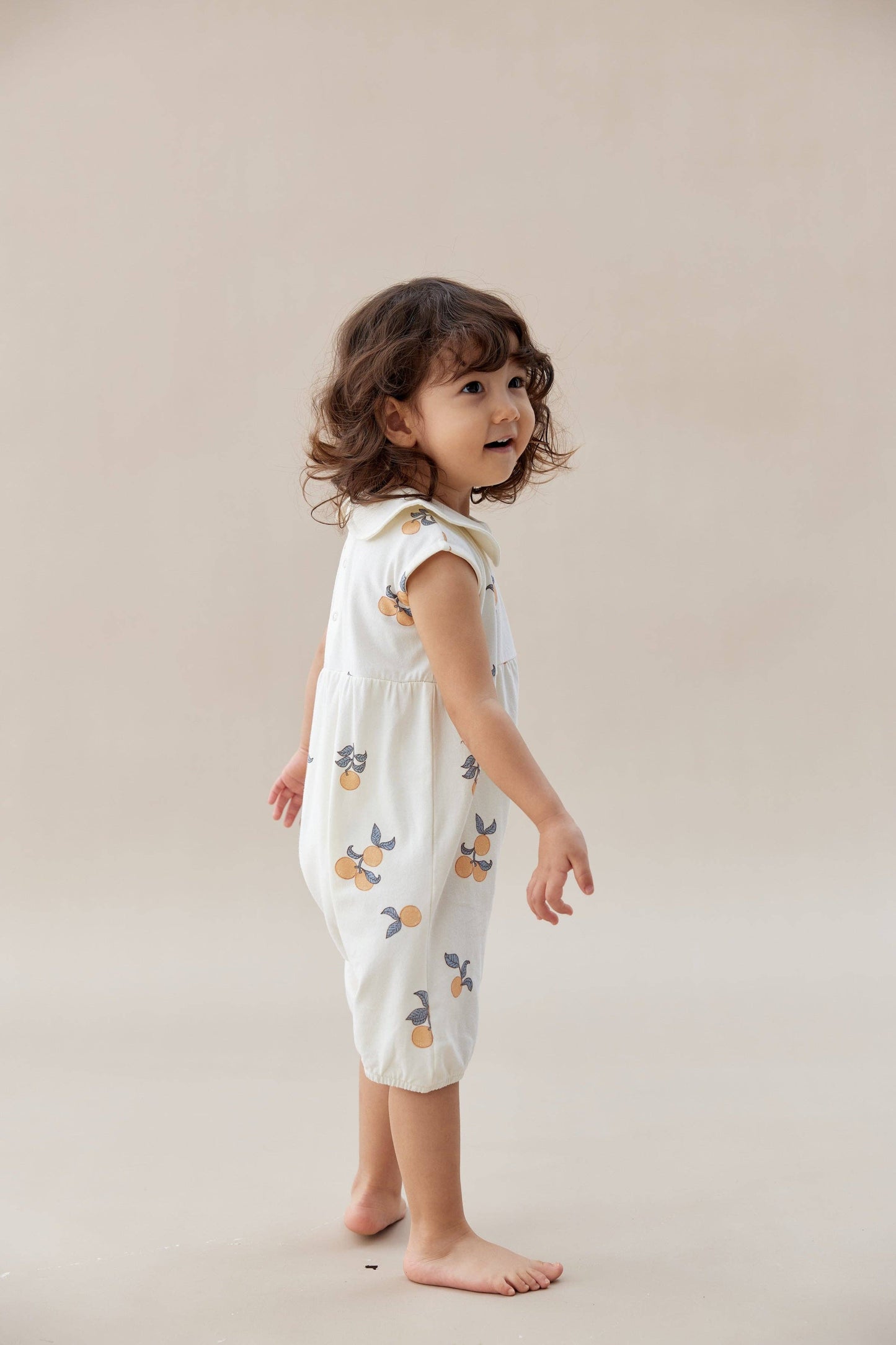 Baby Collar Tank Romper-Clementine