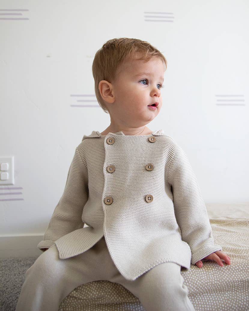 Hooded Double Button Baby Coat Jacket (Organic)