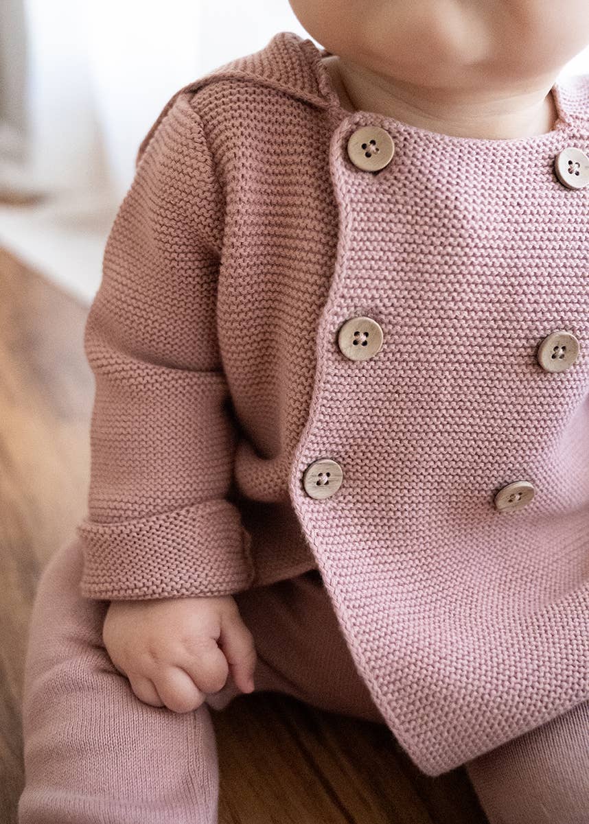 Hooded Double Button Baby Coat Jacket (Organic)