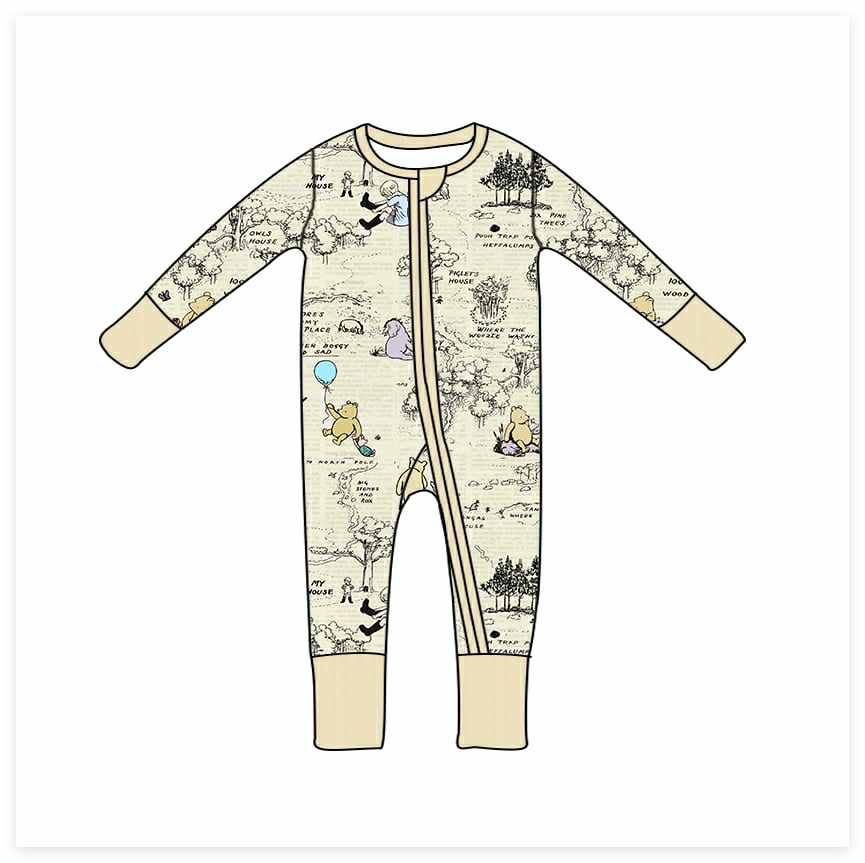 100 Acer Woods Long Sleeve Bamboo Romper
