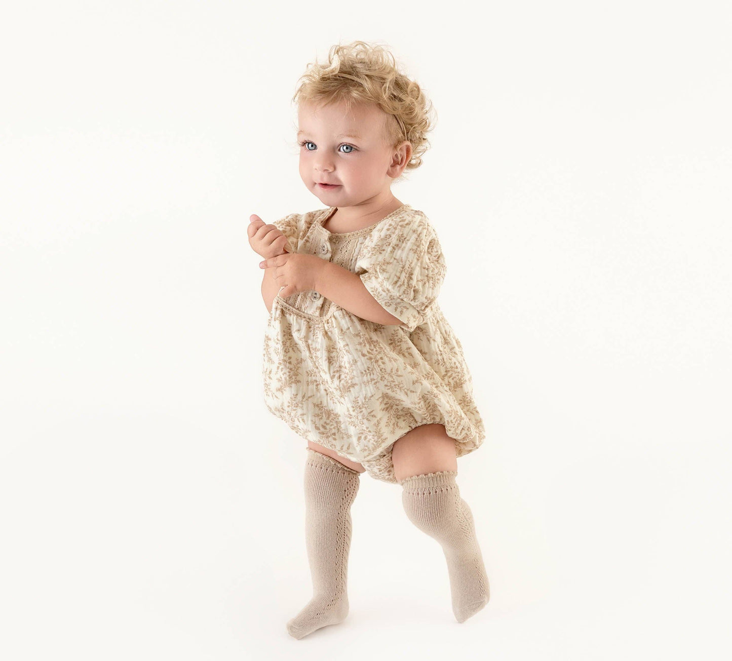 Elodie Short Sleeve Romper Set: 2pc Set (romper+Bow)