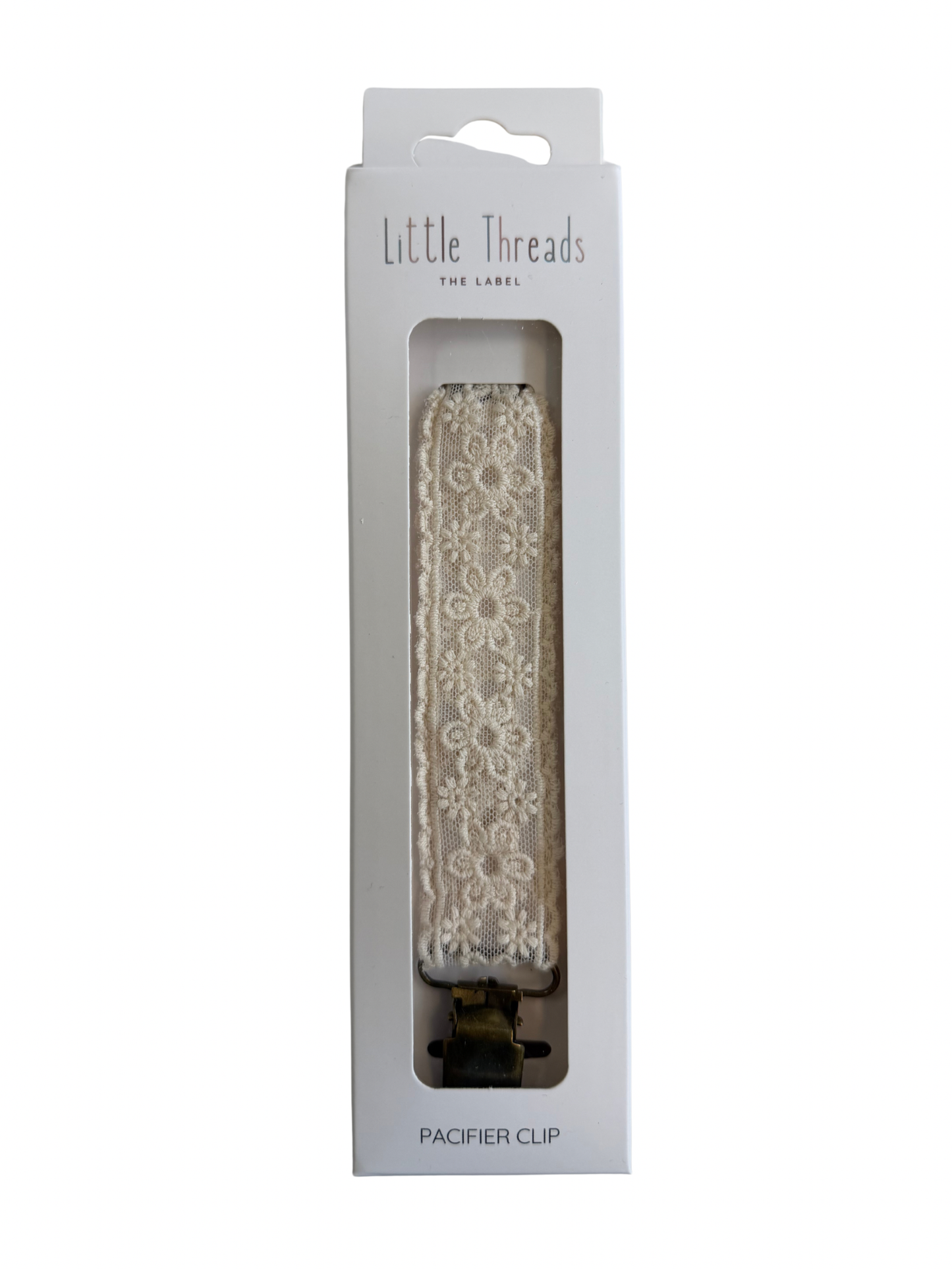 Chantilly Floral Lace Pacifier Clip