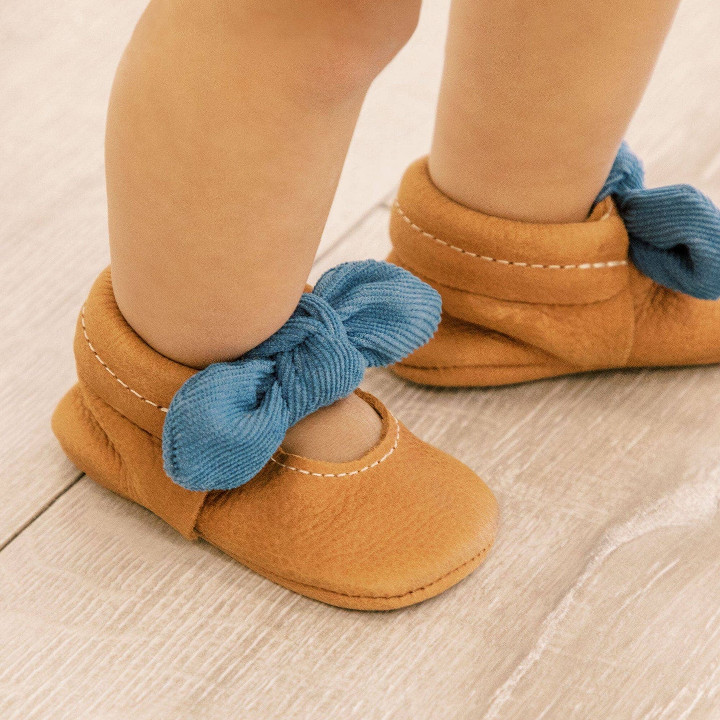 Corduroy Cowgirl Knotted Bow Baby Shoe: Soft Sole