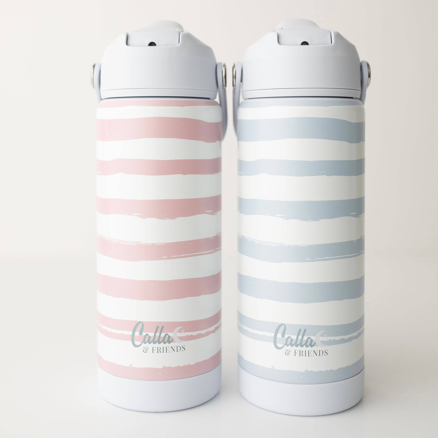 The Kyler Tumbler - Brush Stripes: Blue