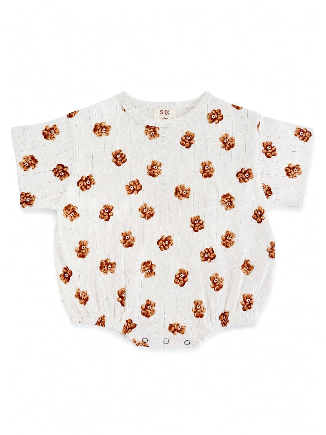 Teddy Bear / Organic Pointelle T-Shirt Bubble