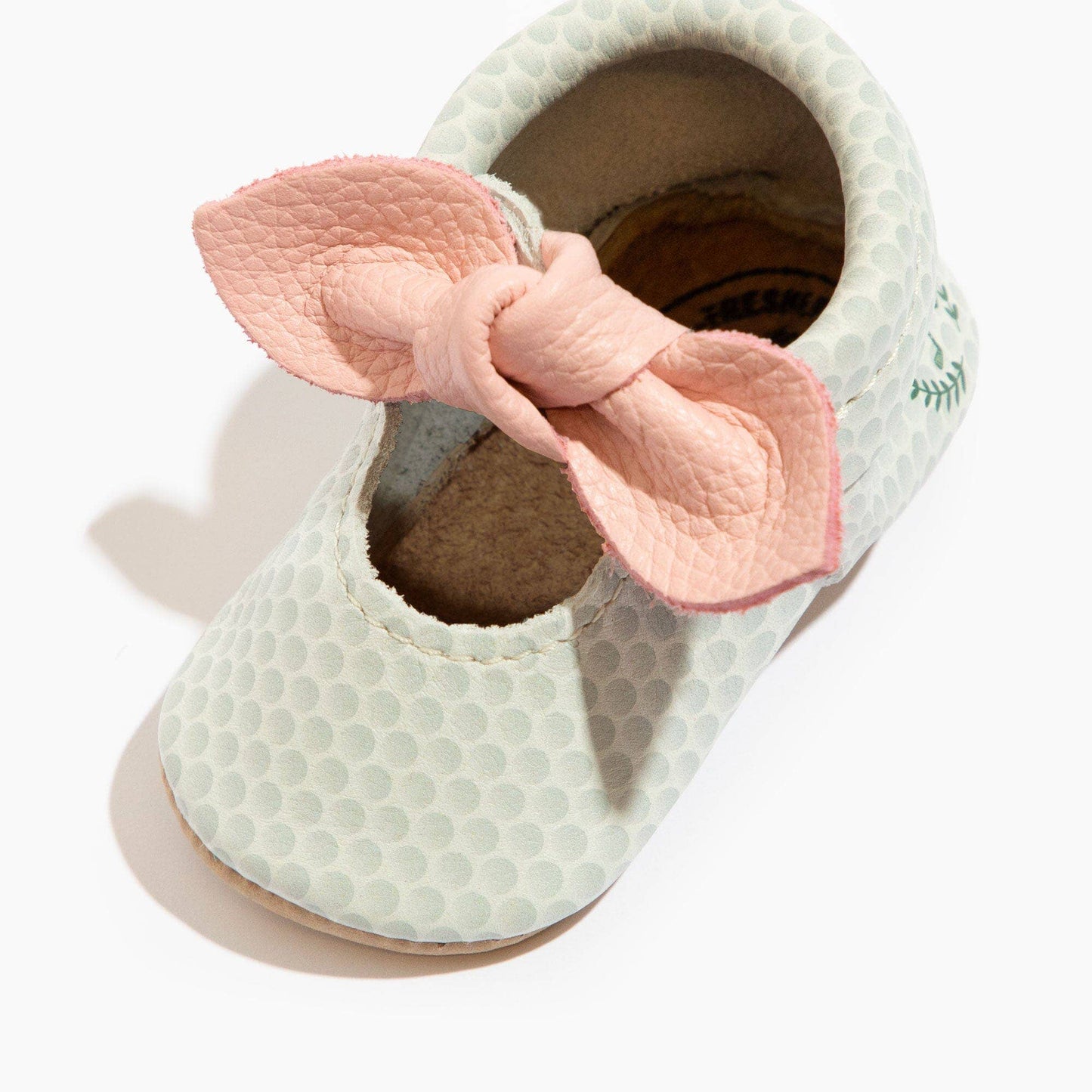 Birdie Knotted Bow Baby Shoe: Soft Sole