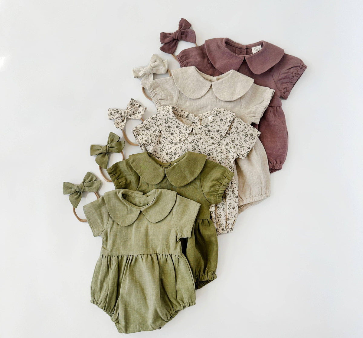 Allie Bubble Romper: Vintage pink