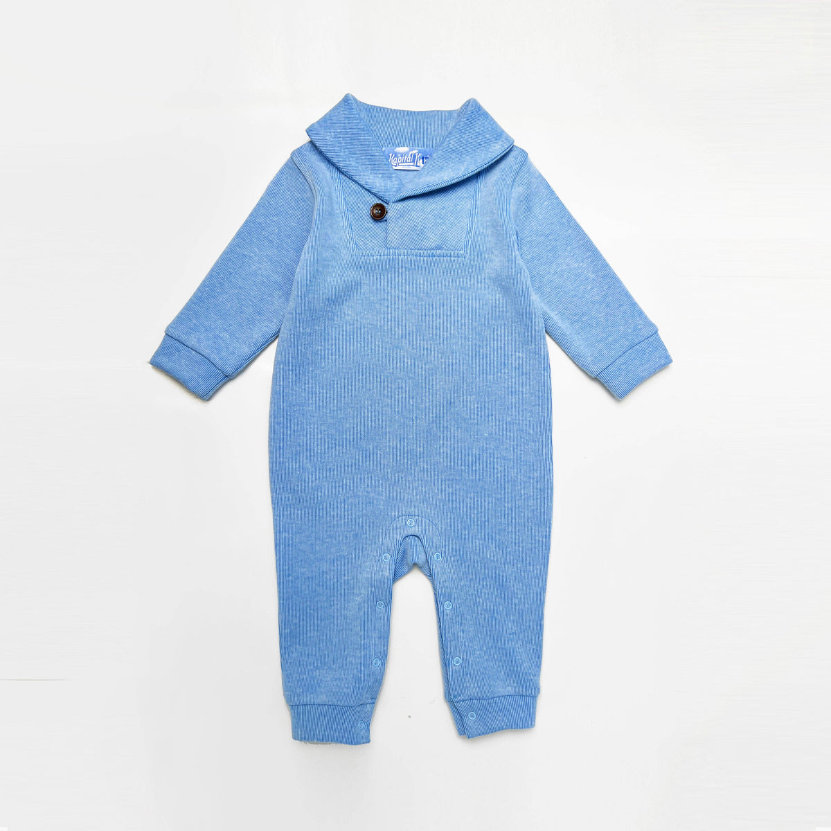 Kapital K Baby Blue Corduroy Shawl Collar Romper