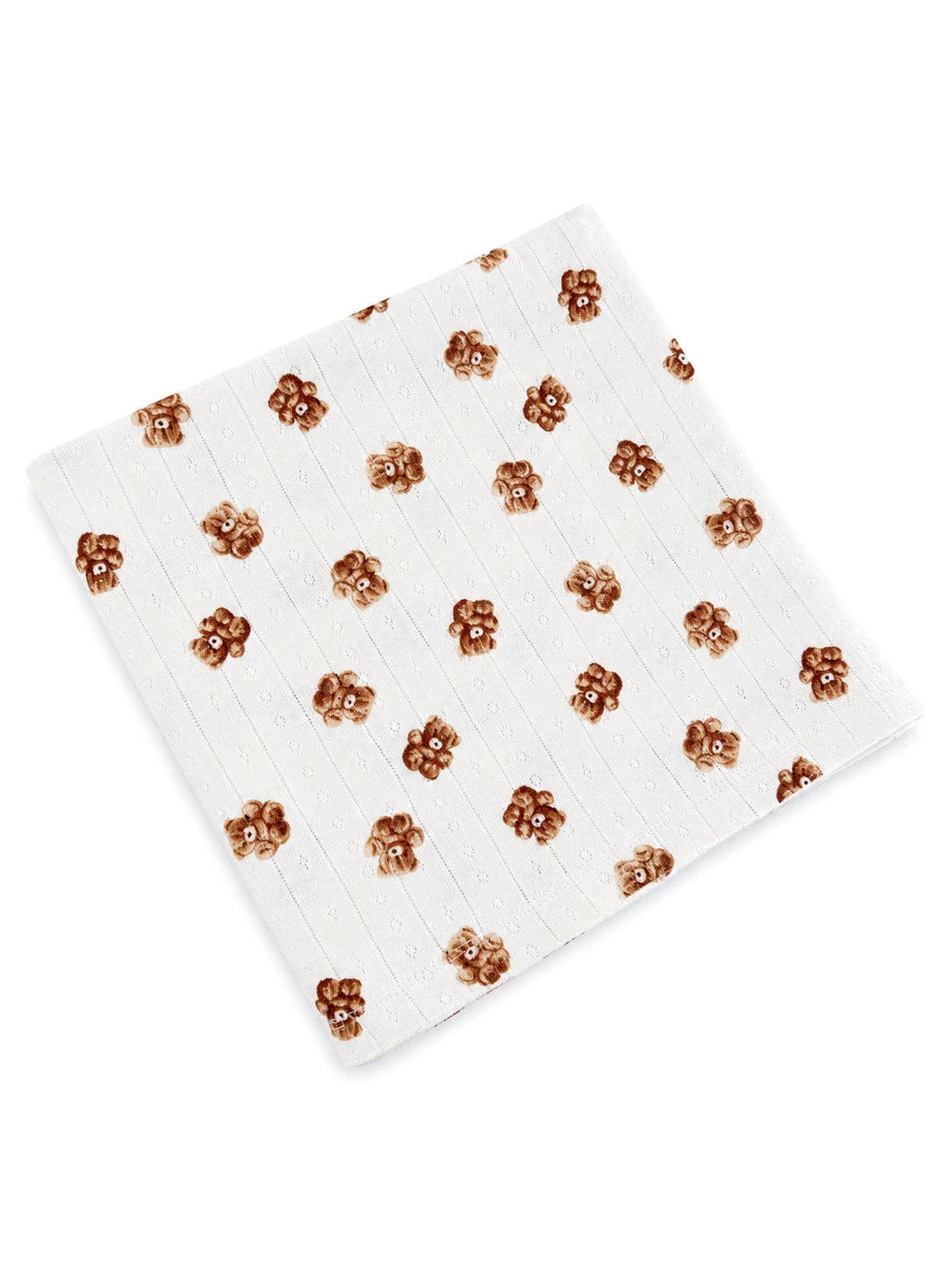 Teddy Bear / Organic Pointelle Swaddle