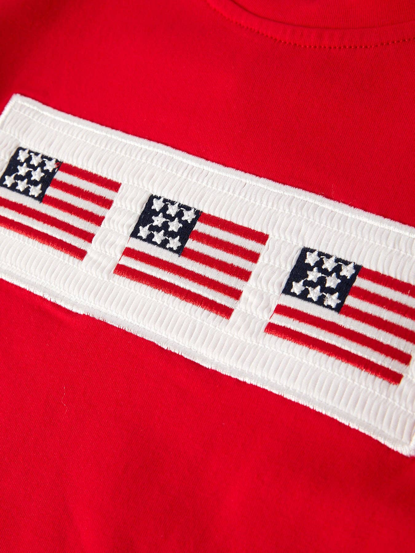 4th of july Flag Embroidery Smocked Boys Set