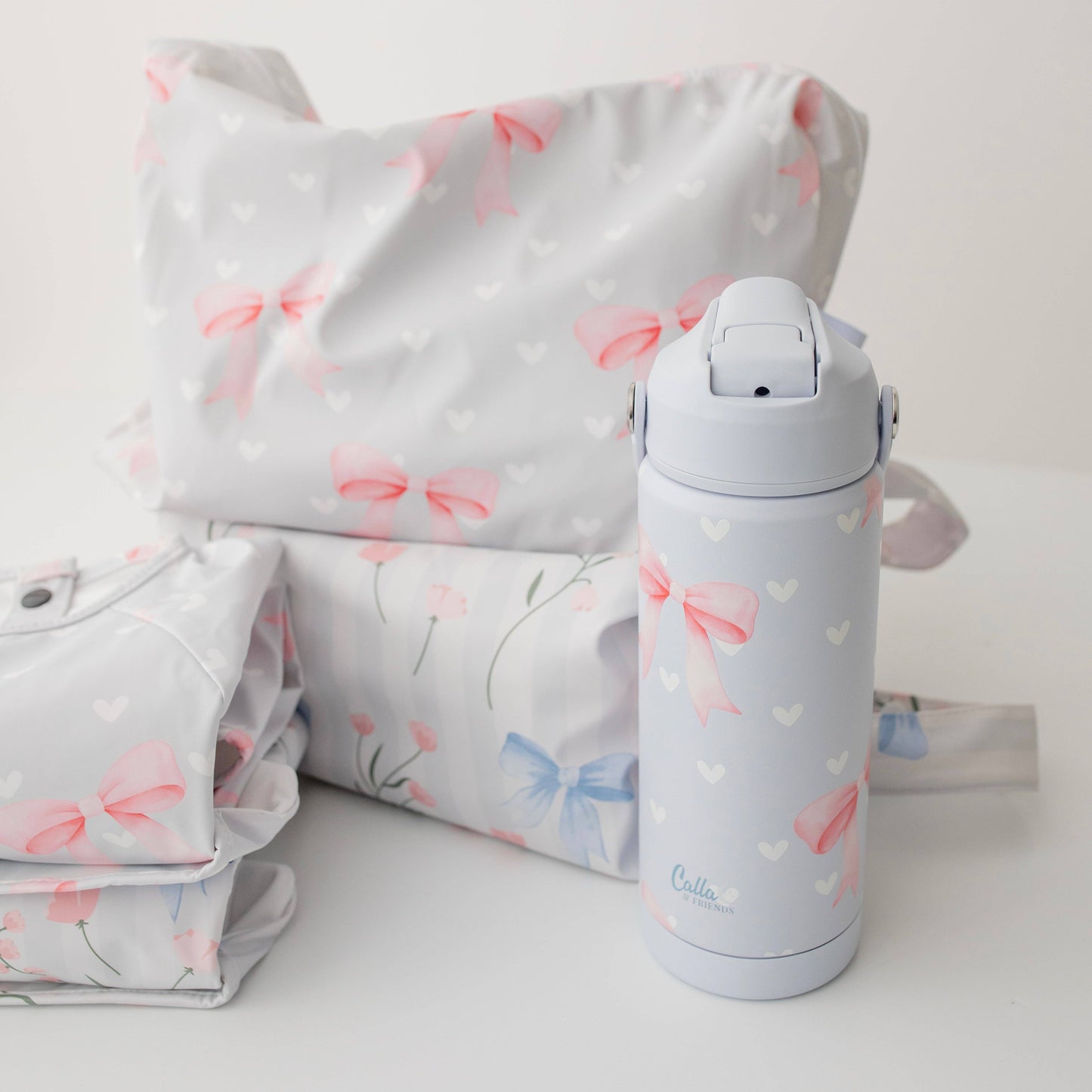 The Kyler Tumbler - Sweetheart Bows: Pink