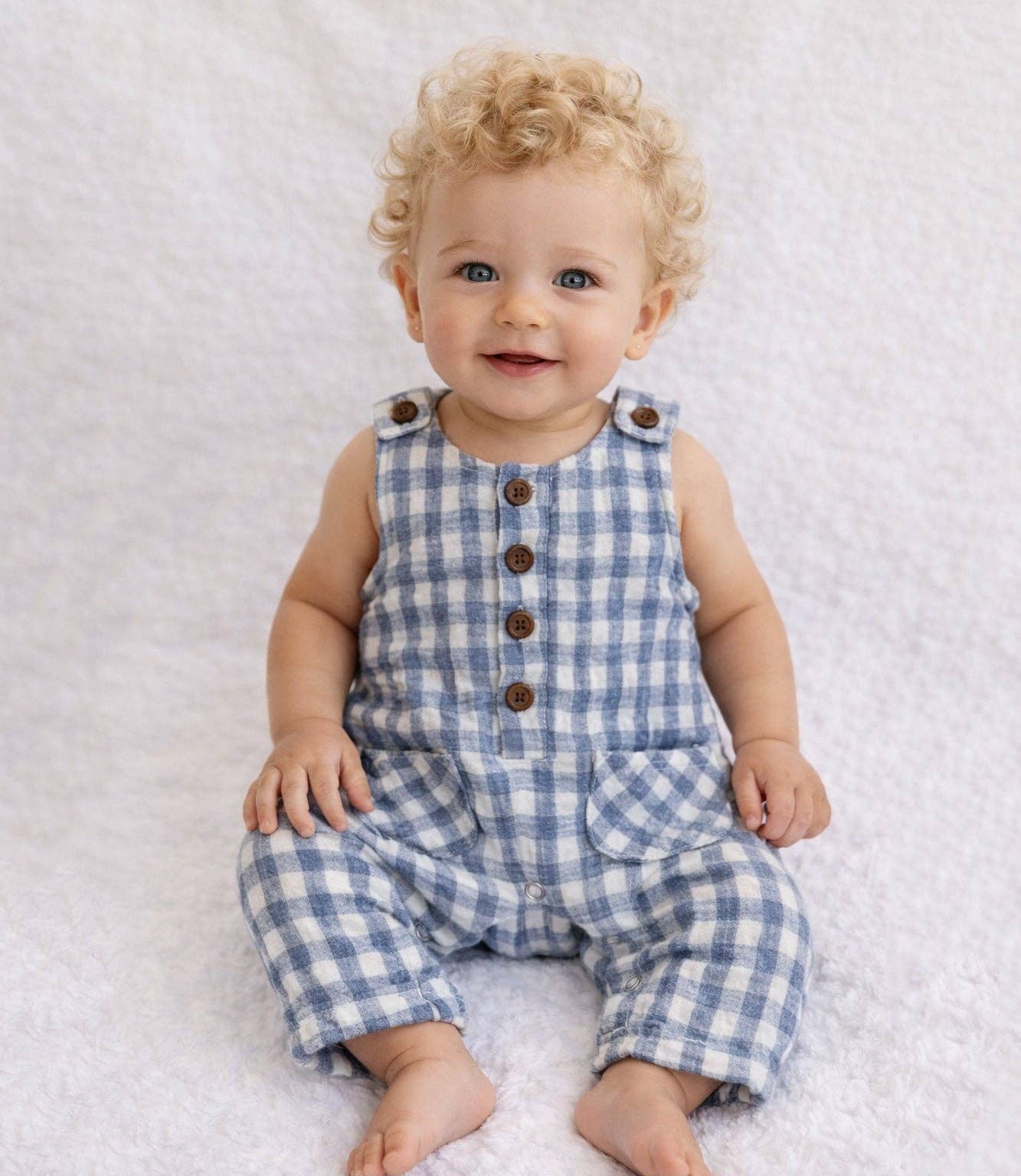 Muslin Jumper Gingham Pierre II: Blue gingham