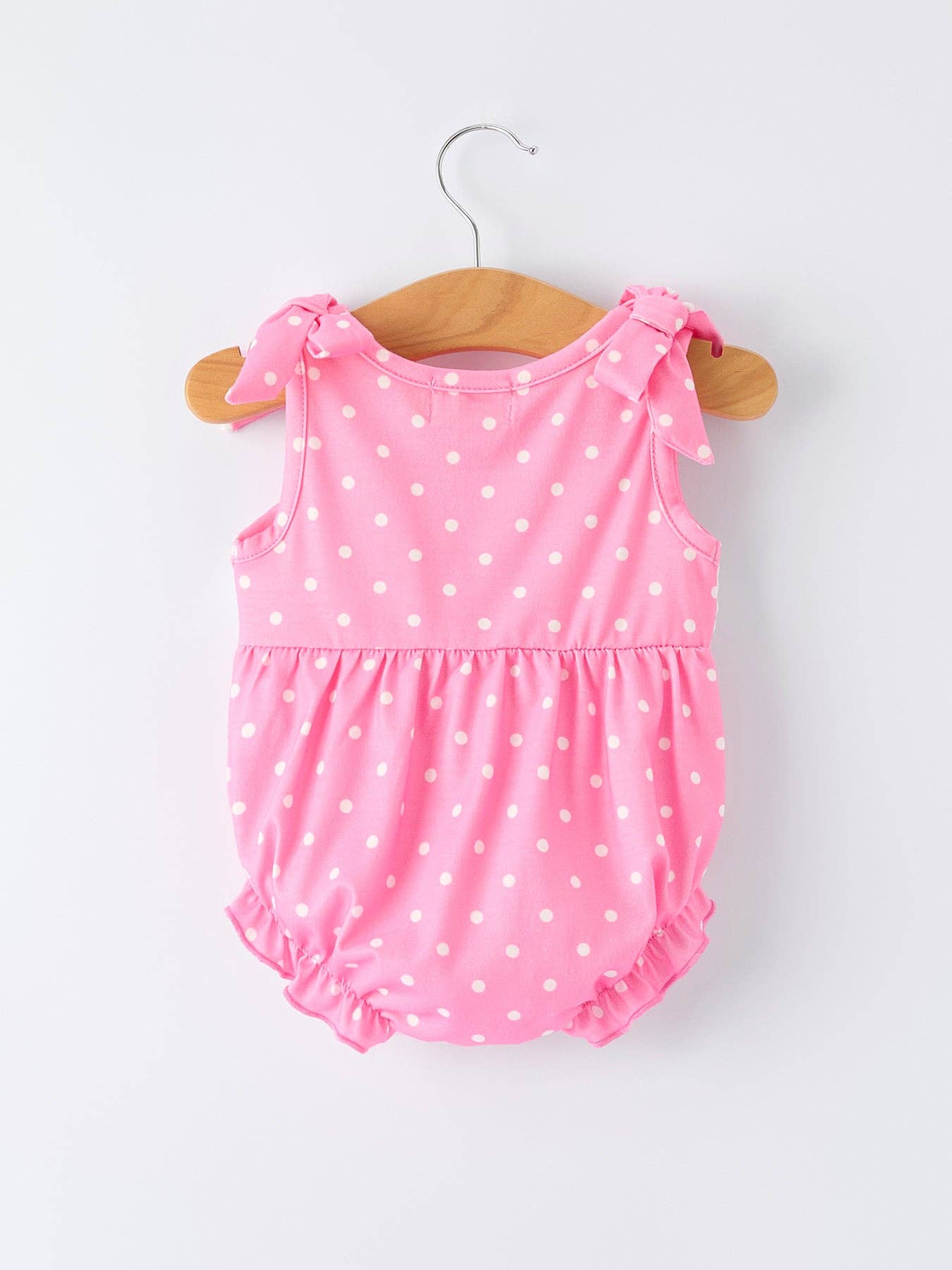 Summer Dessert Smocked Embroidered Pink Baby Girl Romper