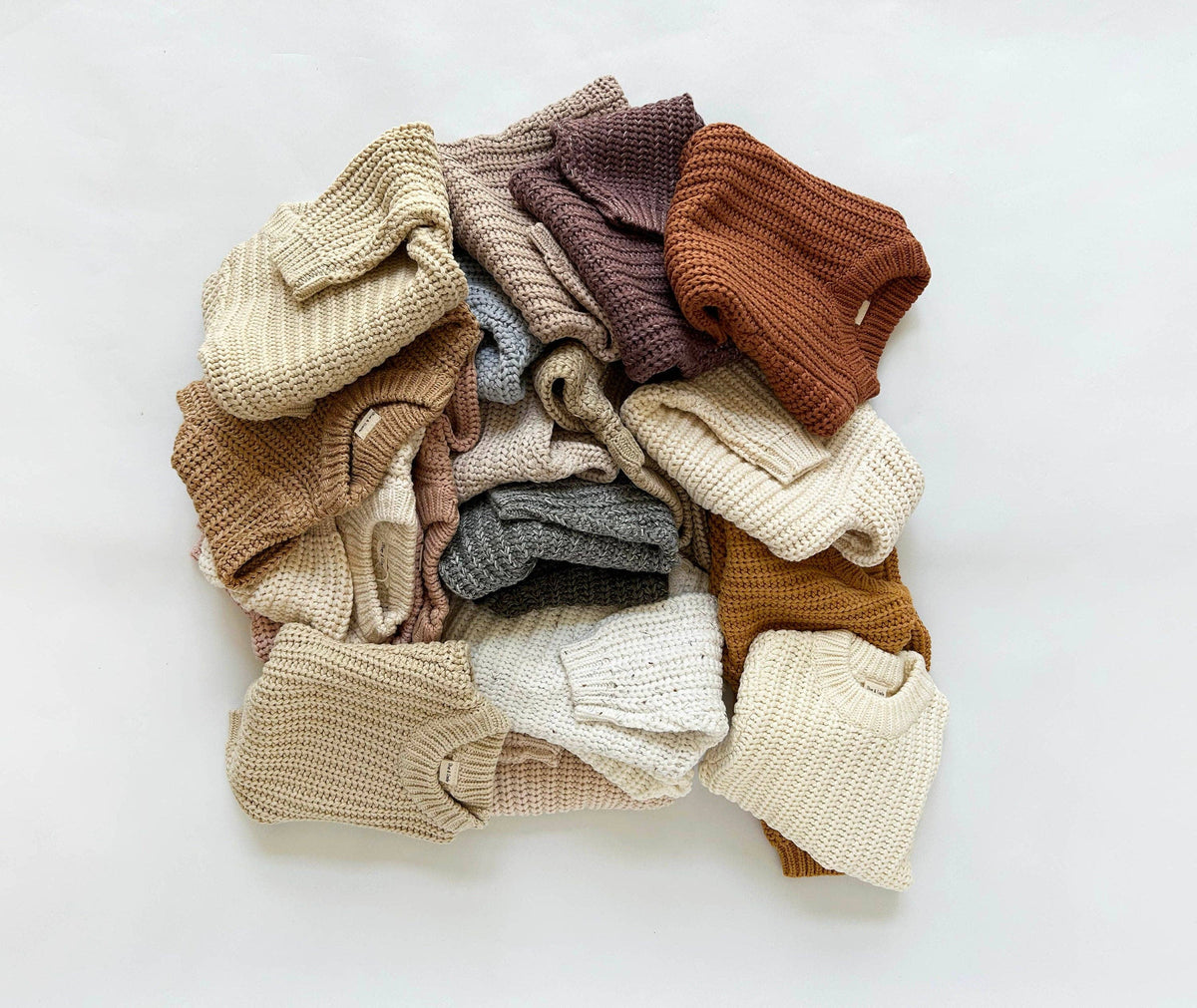 Baby Cotton Chunky Knit Sweater : Coco speckle