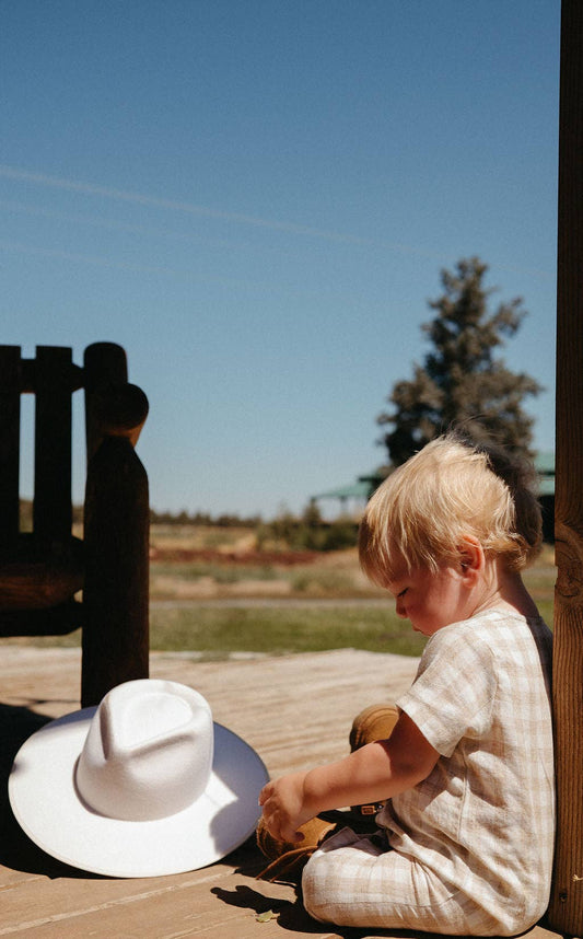 Sami ll Linen Jumper: Oat-gingham