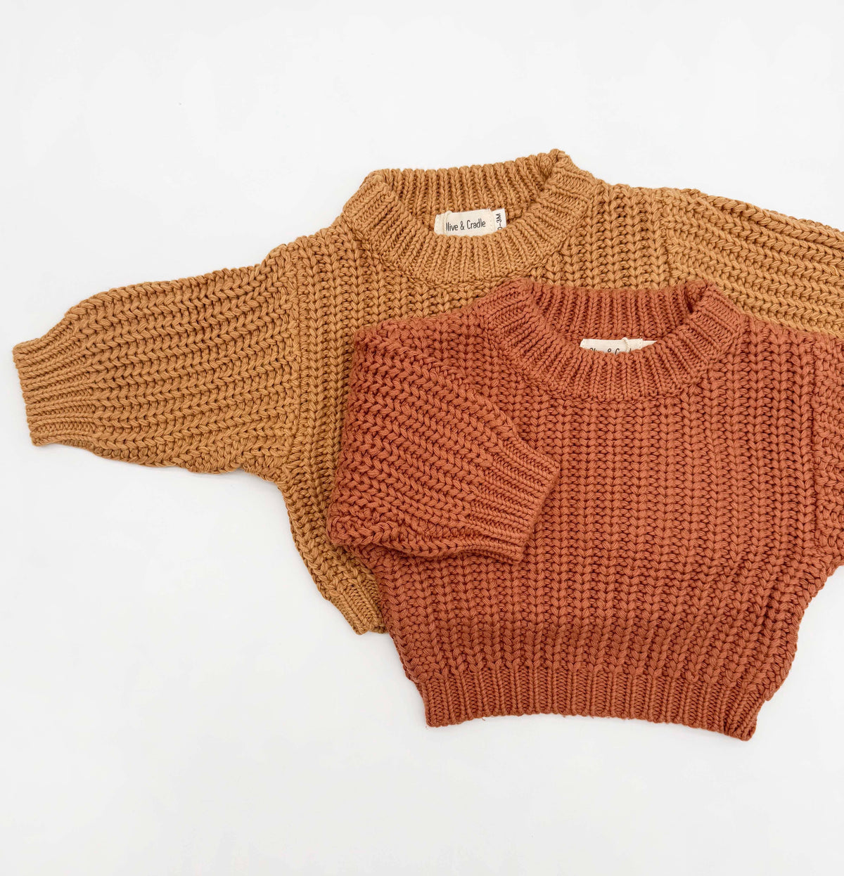 Baby Cotton Chunky Knit Sweater : Coco speckle