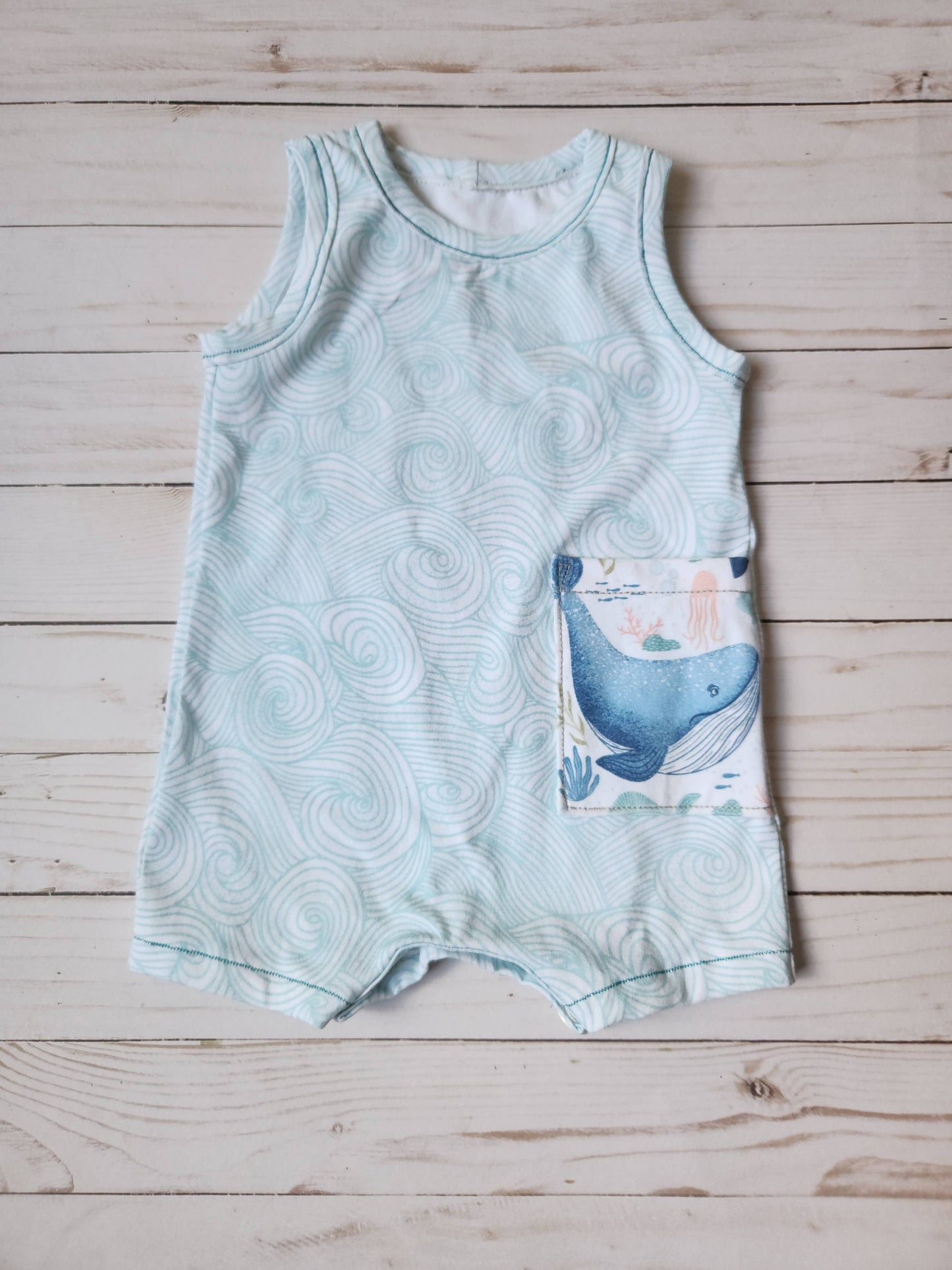 Tank whale romper
