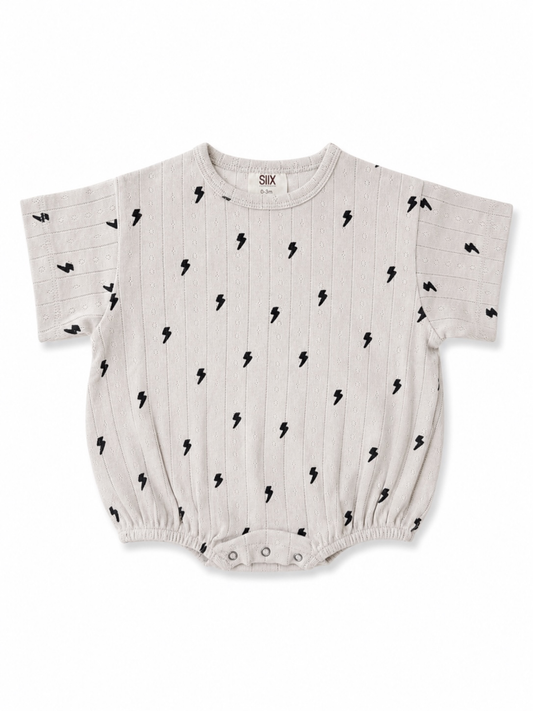 Lightning Bolts / Organic Pointelle T-Shirt Bubble