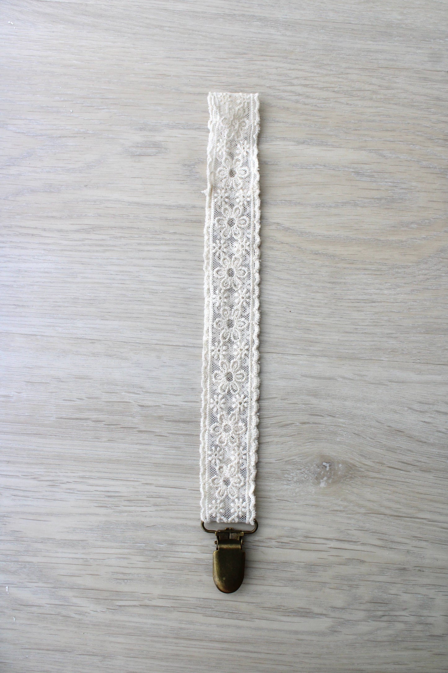 Chantilly Floral Lace Pacifier Clip