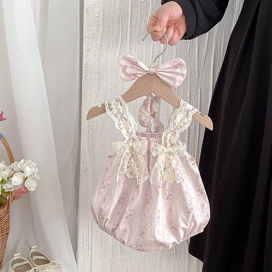 Sweet Floral Spring/Summer Dresses And Baby Girls Romper