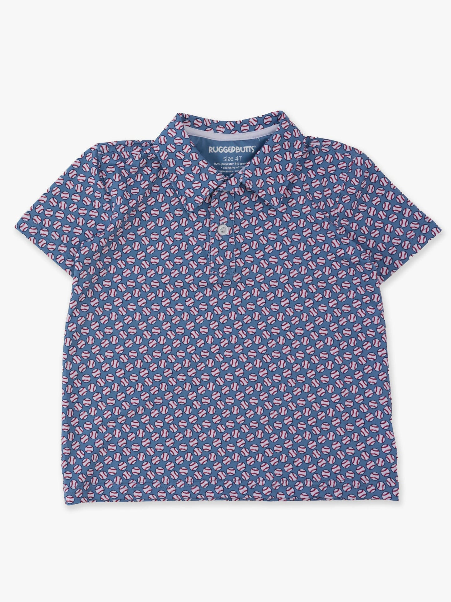 Boys Home Run Knit Short Sleeve Performance Polo