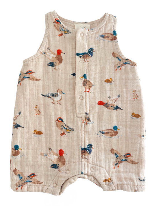Ducks Muslin Shortie Romper