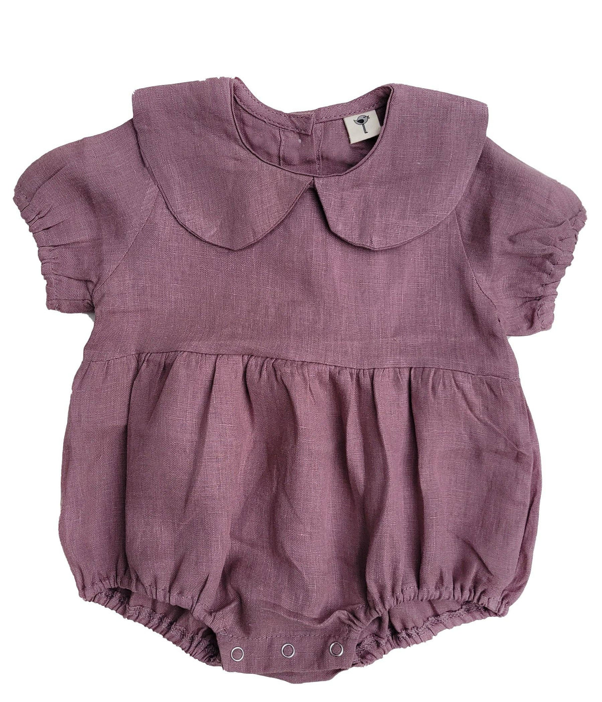 Allie Bubble Romper: Vintage pink