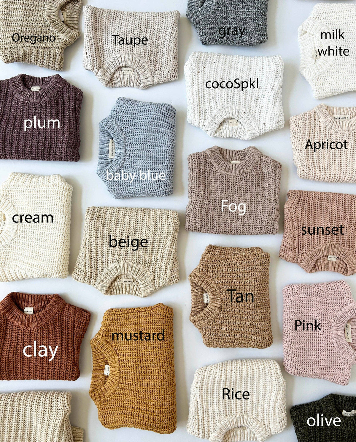 Baby Cotton Chunky Knit Sweater : Coco speckle