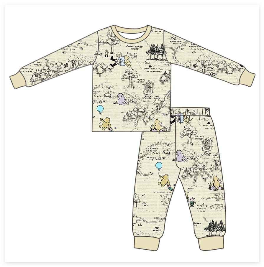 100 Acer Woods Long Sleeve 2 Piece Bamboo Set