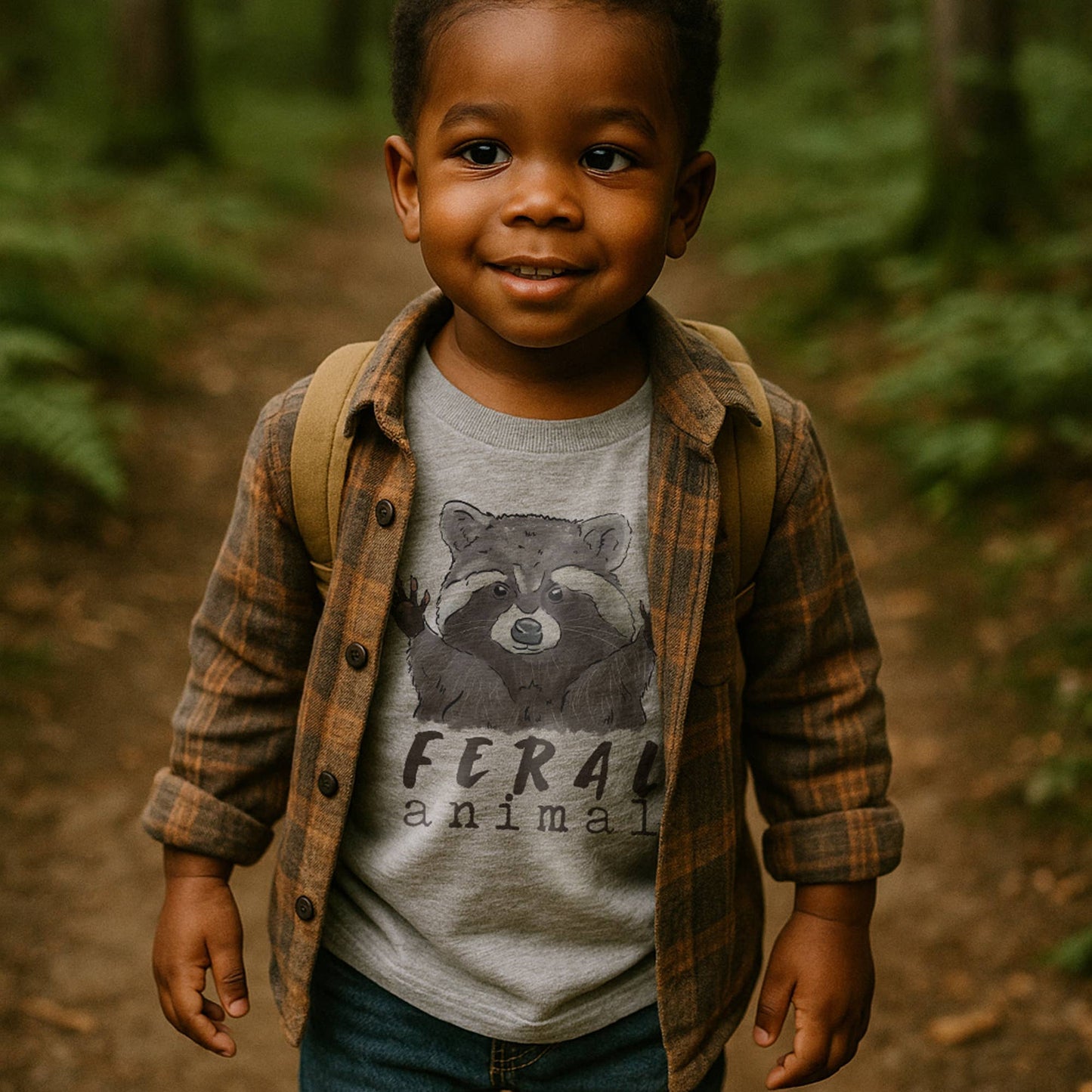 "Feral Animal" Raccoon Woodland Adventure Kid Clothes