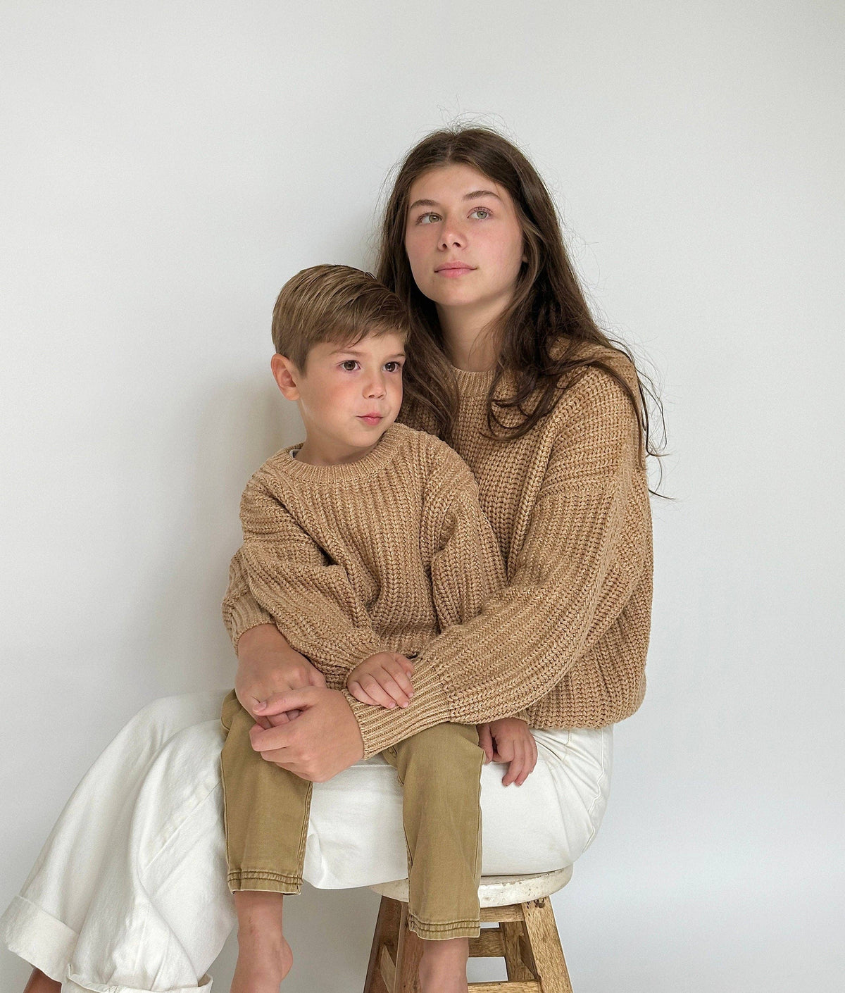 Baby Cotton Chunky Knit Sweater : Coco speckle