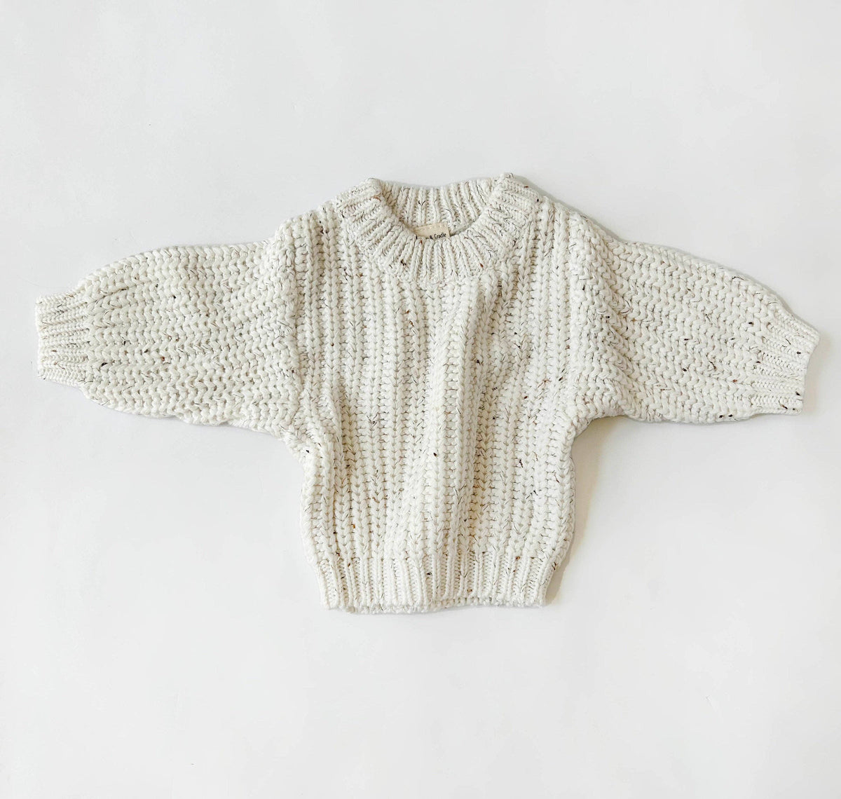 Baby Cotton Chunky Knit Sweater : Coco speckle