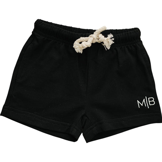 Black Pocket Cotton Shorts