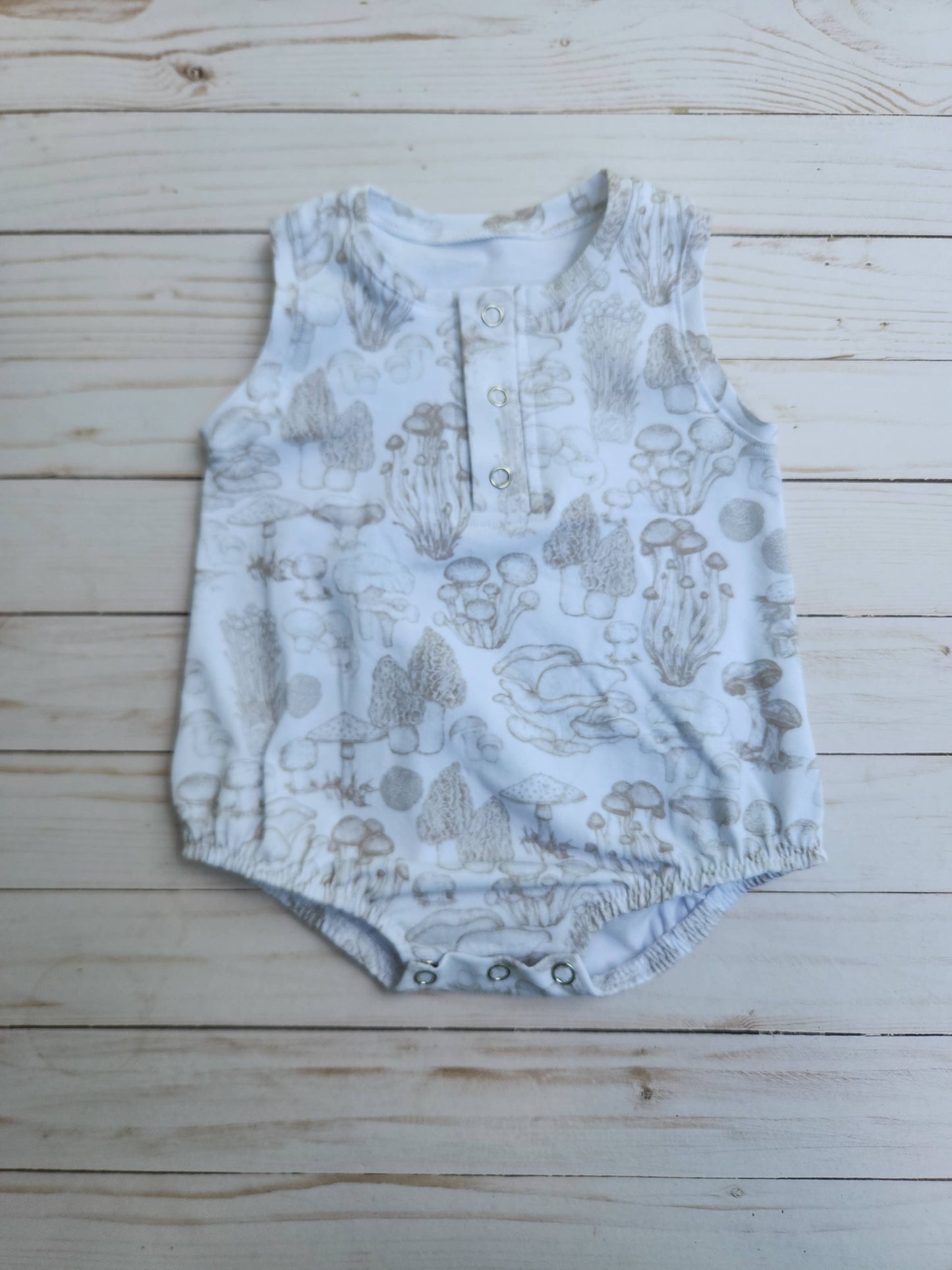 Mushroom bubble romper