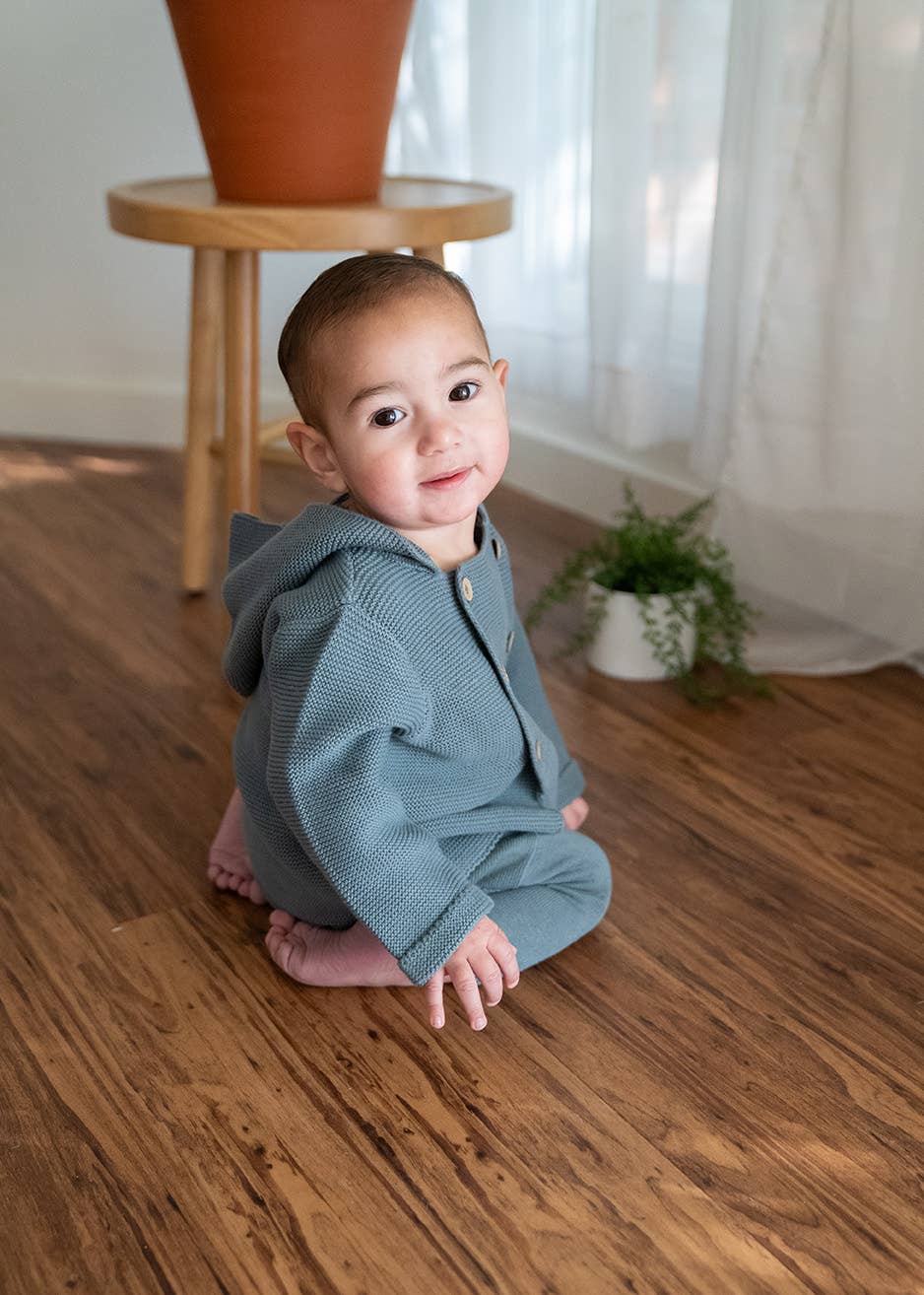 Hooded Double Button Baby Coat Jacket (Organic)
