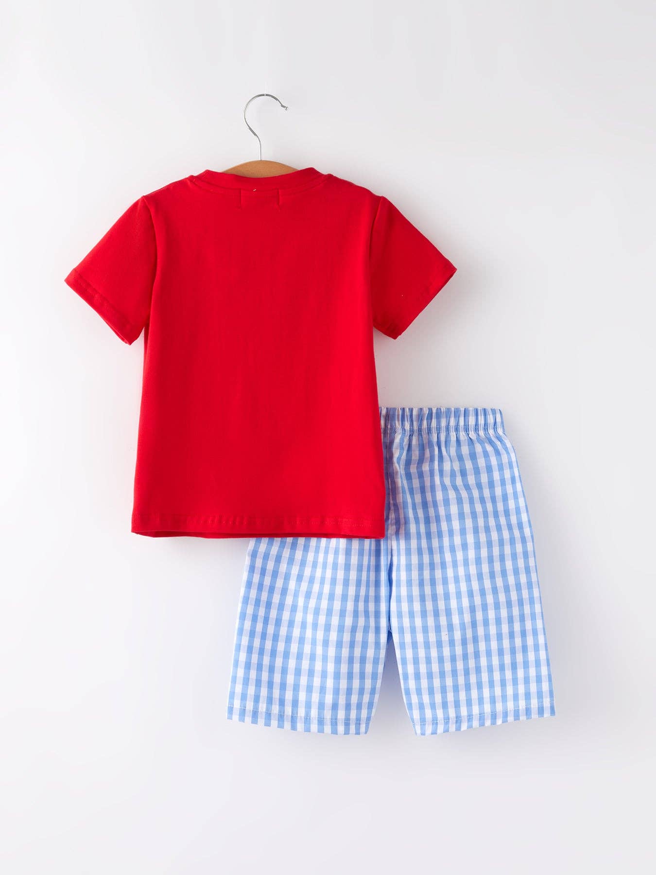 4th of july Flag Embroidery Smocked Boys Set