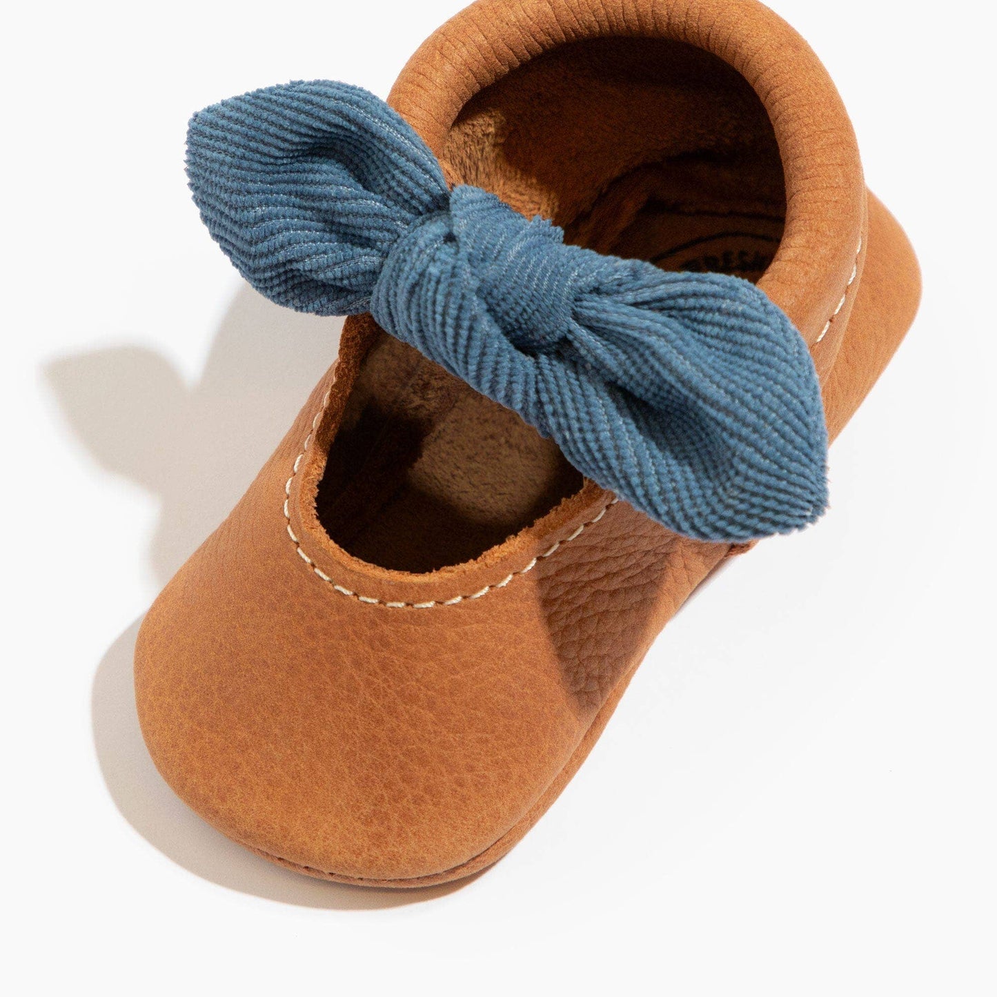 Corduroy Cowgirl Knotted Bow Baby Shoe: Soft Sole