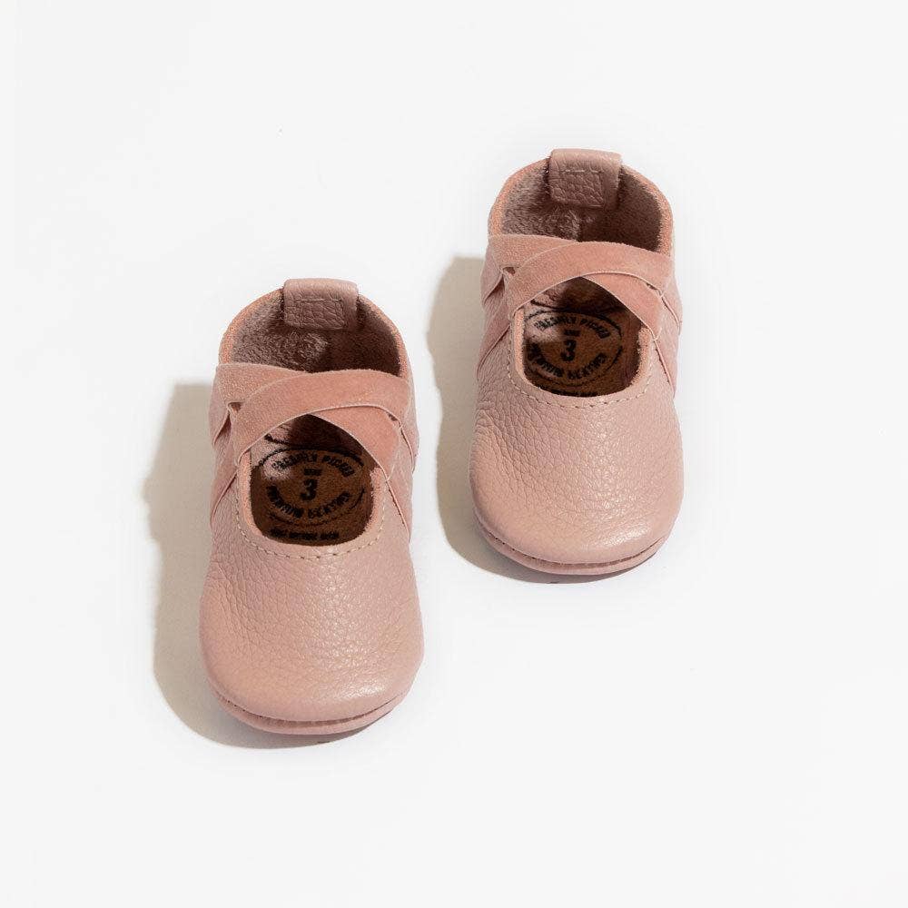 Blush Ballet Slipper Baby Shoe: Soft Sole