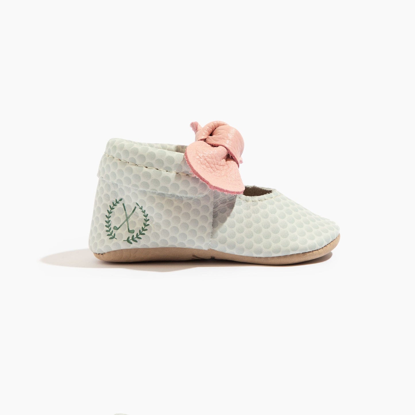 Birdie Knotted Bow Baby Shoe: Soft Sole